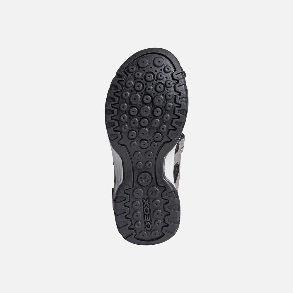 Geox Erkek Çocuk Sandalet Gri/Kırmızı - Borealis - BOK-795860